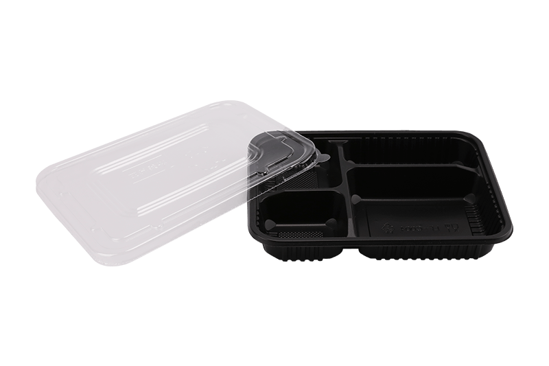 Eco-amica Plastic Quattuor Grid Prandium Box