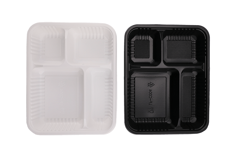 Eco-amica Plastic Quattuor Grid Prandium Box